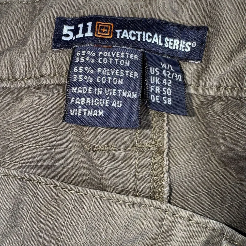 5.11 Tactical Series Cargo Pants Men’s 42x30 Ripstop Fabric Utility Work Outdoor